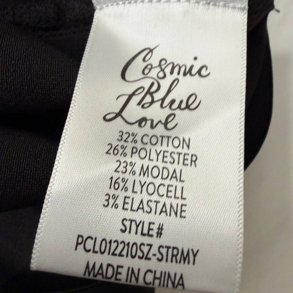 Cosmic Blue Love Noelle High Rise Wide Leg Pants Black Size 29 NWT - Picture 4 of 9